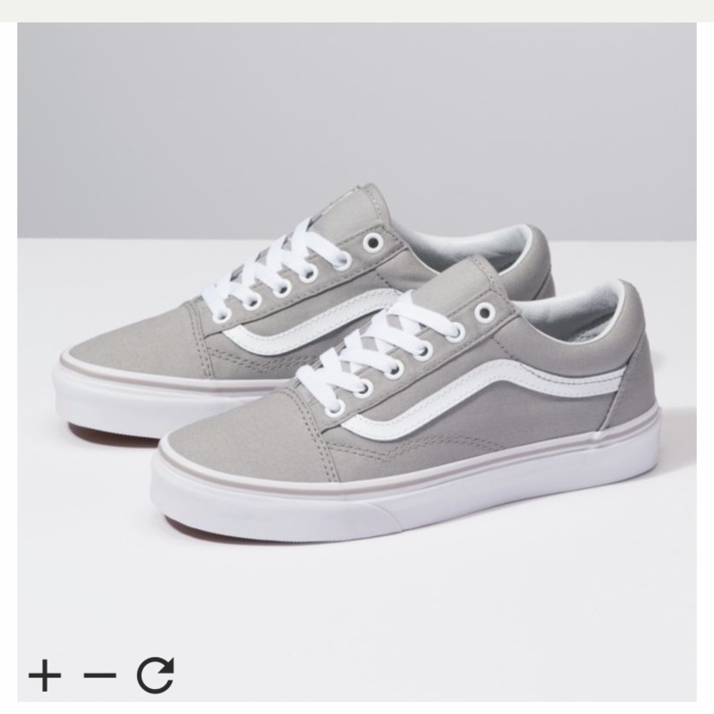 Gray low top vans